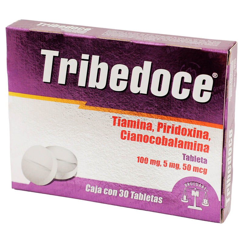 Tribedoce 100Mg/5Mg/50Mcg Con 30 Tabletas (Tiamina/Piridoxina/Cianocobalamina) - WeCare Pharma