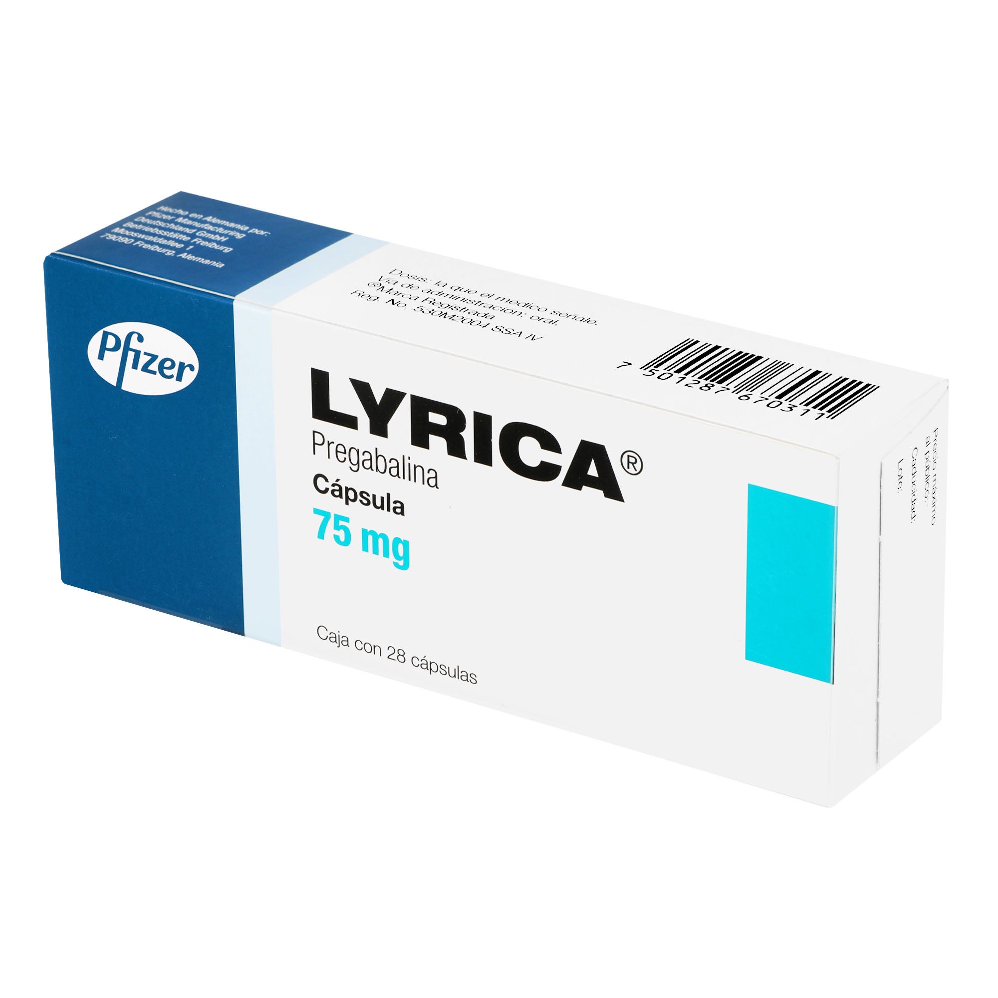 Lyrica 75Mg Con 28 Capsulas (Pregabalina) 3 - 7501287670311