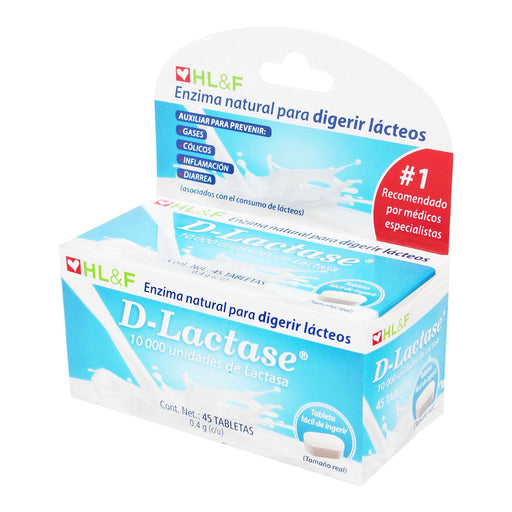 D-Lactase 10000Mg Con 45 Tabletas (Enzima Lactasa) - WeCare Pharma
