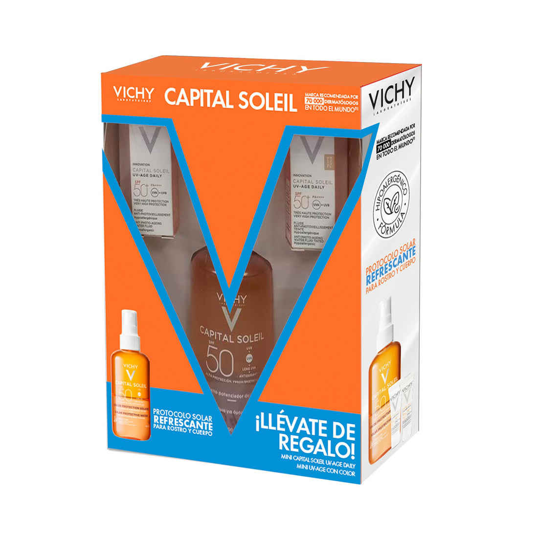 Vichy Capital Soleil Kit Aguas Solares Fps50 Con 3