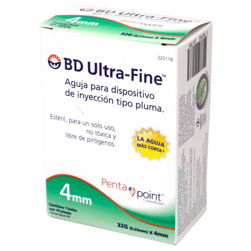 Aguja Para Pluma Bd 32Gx4Mm Con 10 - WeCare Pharma