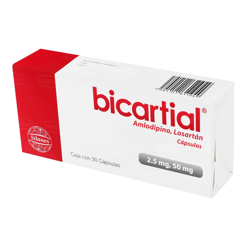 Bicartial 2.5Mg/50Mg Con 30 Capsulas (Amlodipino/Losartan) - WeCare Pharma