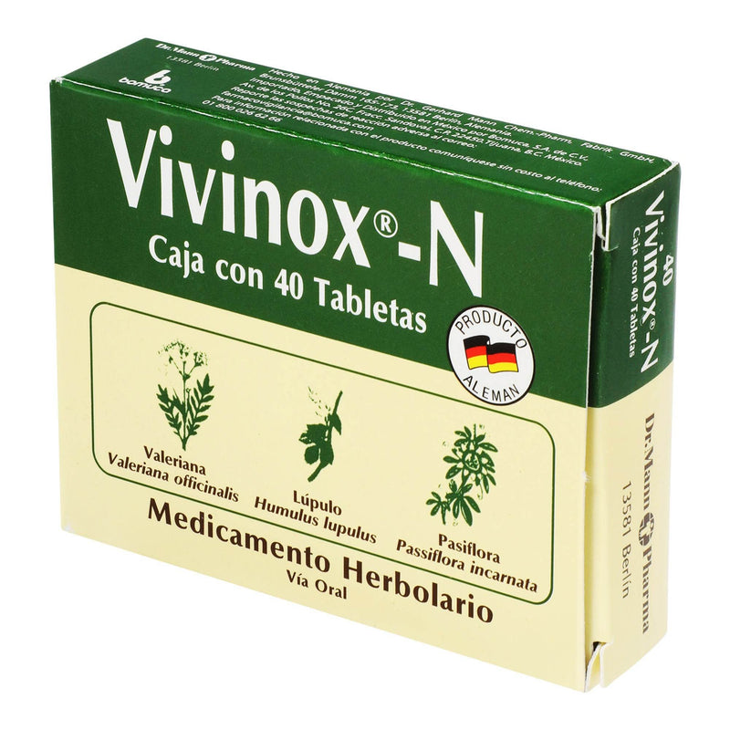 Vivinox-N Grageas Con 40 (Valeriana/Lupulo/Pasiflora) - WeCare Pharma