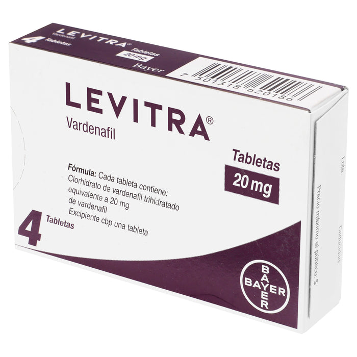 Levitra 20Mg Con 4 Tabletas (Vardenafil) 3 - 7501318620186