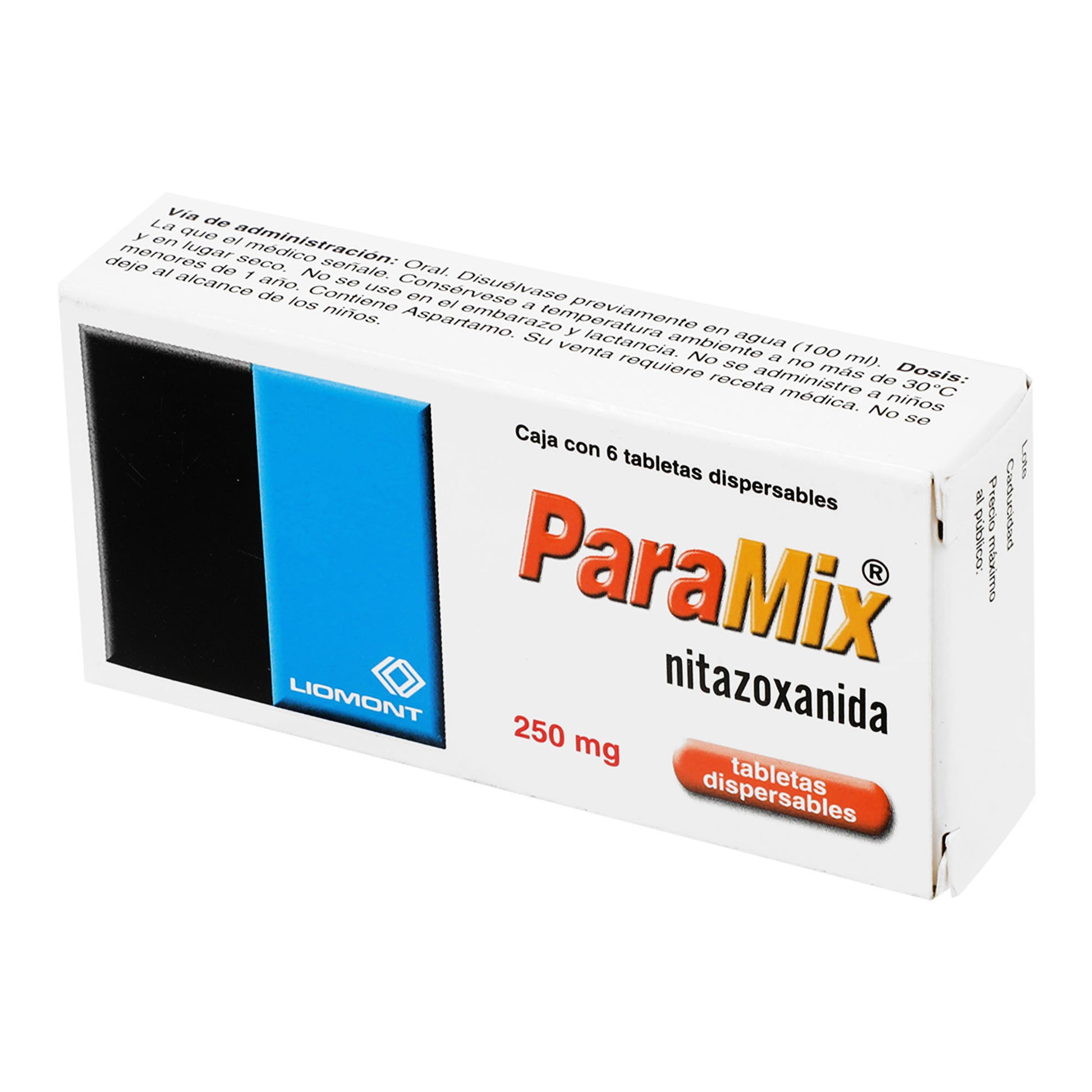 Paramix 250Mg Con 6 Tabletas (Nitazoxanida) 3 - 7501299302385