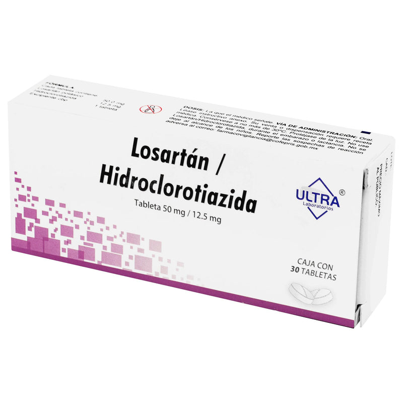 Losartan Hidroclorotiazida 50Mg/12.5Mg Con 30 Tabletas - WeCare Pharma