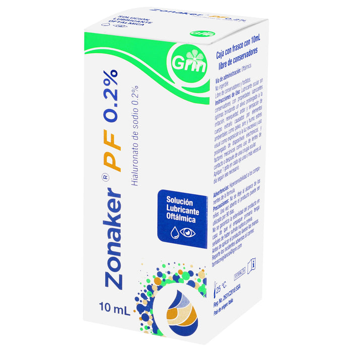 Zonaker Pf (Hialuronato De Sodio) Sol Oft 0,2% 10Ml 008400009654 3