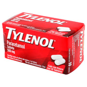 Tylenol 500Mg Con 10 Tabletas (Paracetamol) - WeCare Pharma