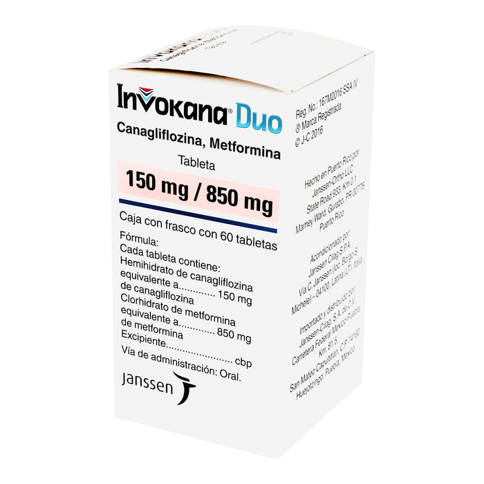 Invokana Duo 150Mg/850Mg Con 60 Tabletas (Canagliflozina/Metformina) - WeCare Pharma