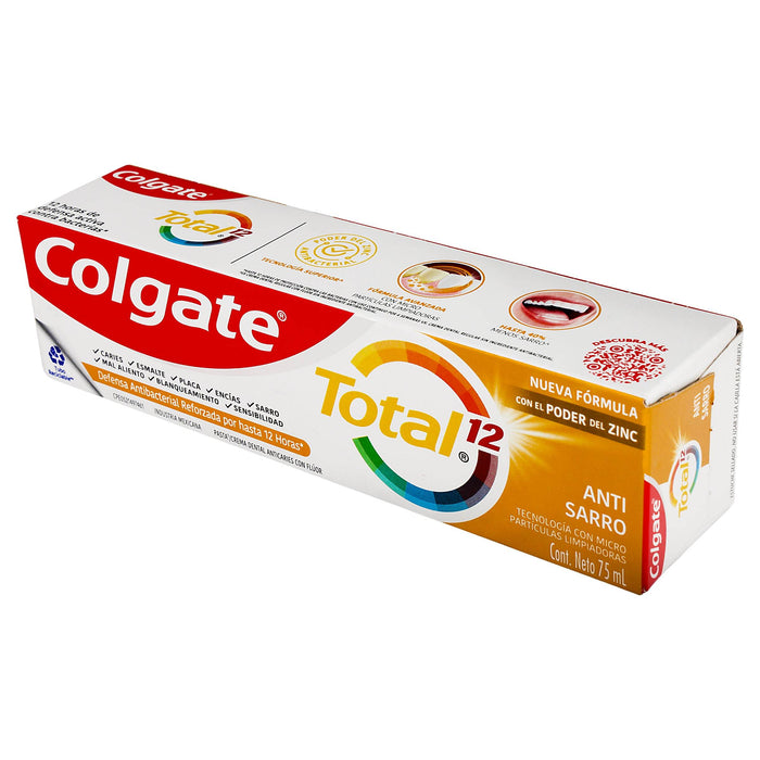 Pasta Dental Colgate Total 12 Anti Sarro 75Ml - WeCare Pharma