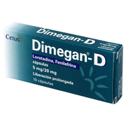 Dimegan D 5Mg/20Mg Con 10 Capsulas (Loratadina-Fenilefrina) - WeCare Pharma