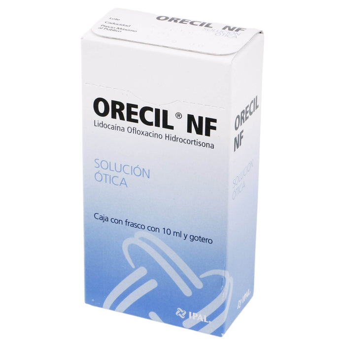 Orecil Nf Gotas Otica 10Mg/3Mg/2.5Mg 10Ml (Lidocaina/Ofloxacino/Hidrocortisona) - WeCare Pharma