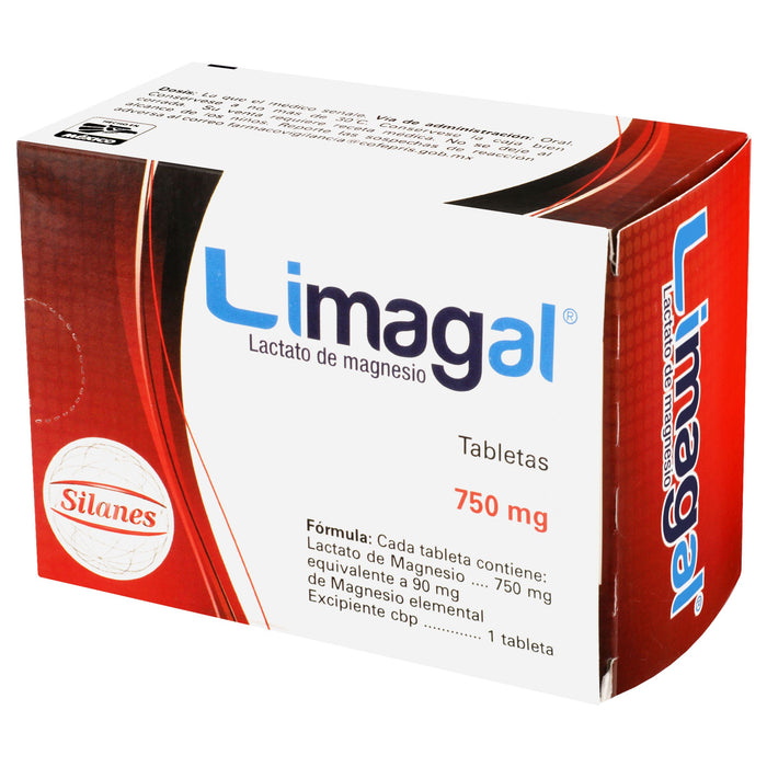 Limagal 750Mg Con 60 Tabletas (Lactato De Magnesio) 3 - 7501101660849