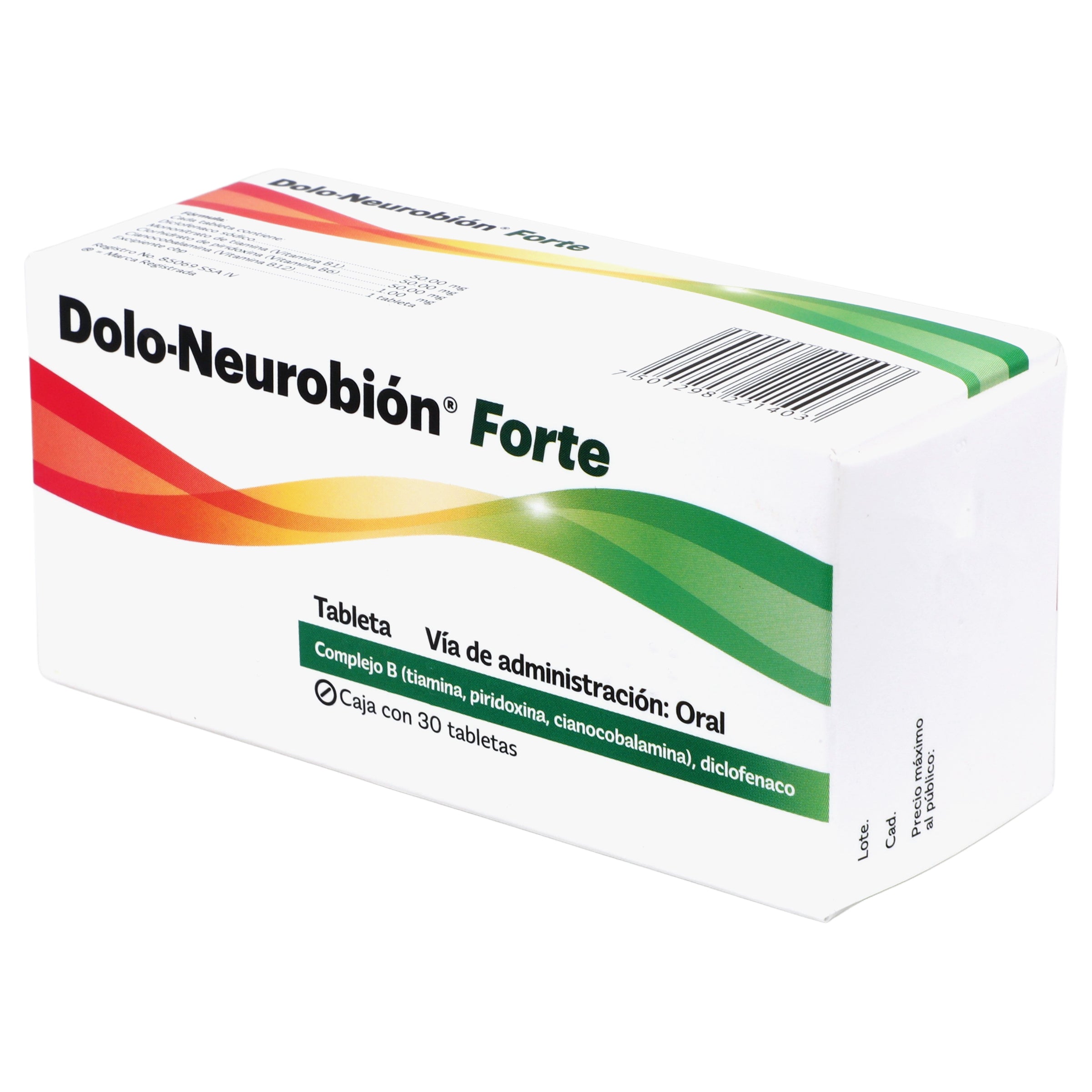 Dolo-Neurobion Forte Con 30 Tabletas (Diclofenaco/Vit B) 3 - 7501298221403