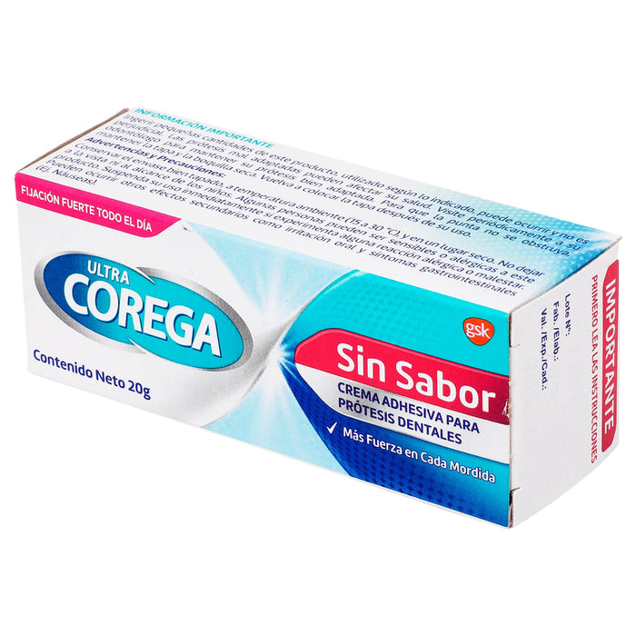 Ultra Corega Cra Adhesiva Sin Sabor 20G - WeCare Pharma