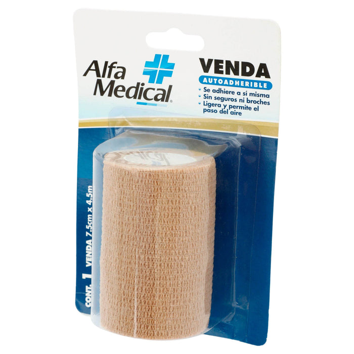 Venda Elástica Autoadherible 7.5Cmx4.5M Alpha Piel - WeCare Pharma