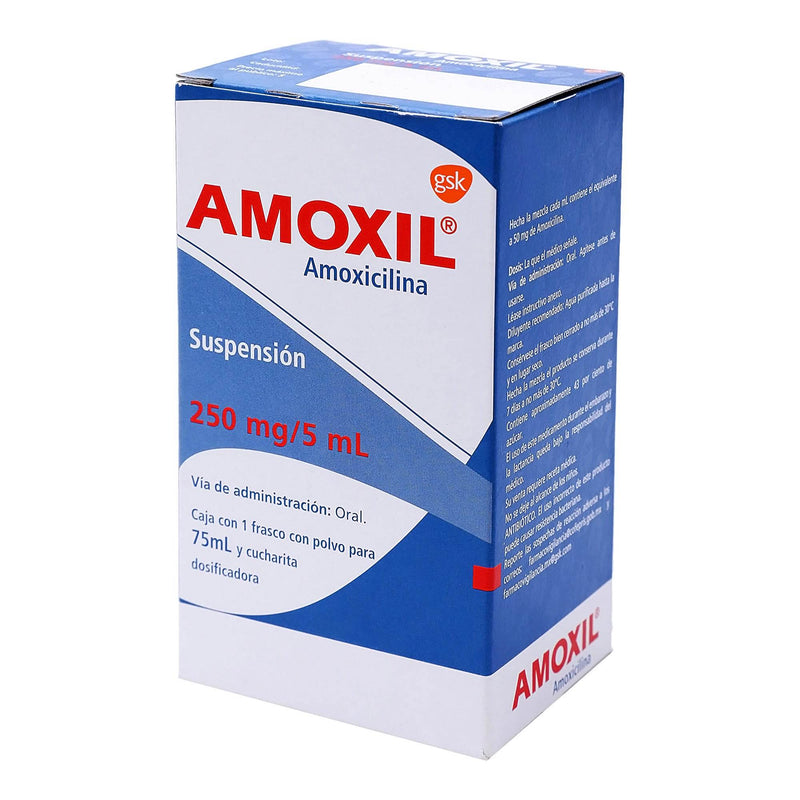 Amoxil Suspensión 250Mg/5Ml 75Ml (Amoxicilina) - WeCare Pharma