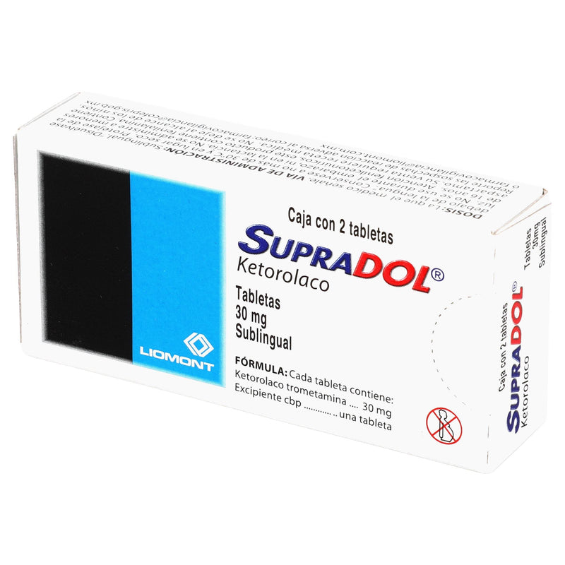 Supradol Sl 30Mg Con 2 Tabletas (Ketorolaco) - WeCare Pharma