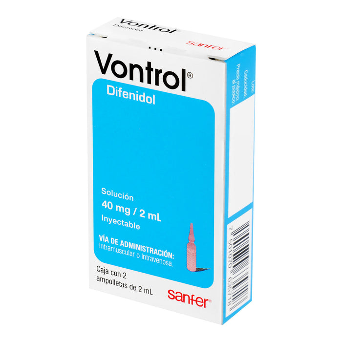 Vontrol 40Mg/2Ml Con 2 Ampulas (Difenidol) 3 - 7501070635718