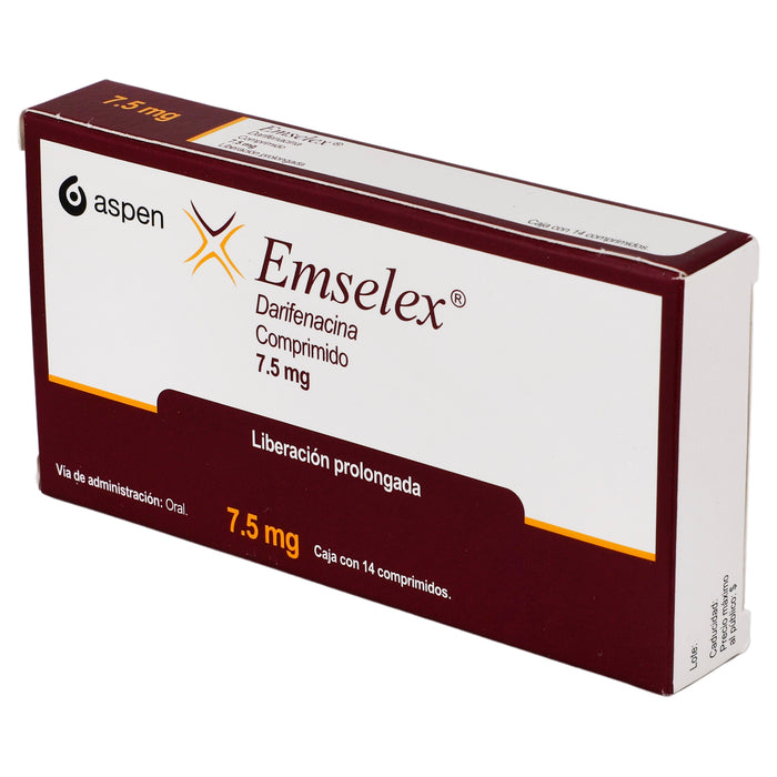 Emselex 7.5Mg Con 14 Comprimidos (Darifenacina) 3 - 7502209850088