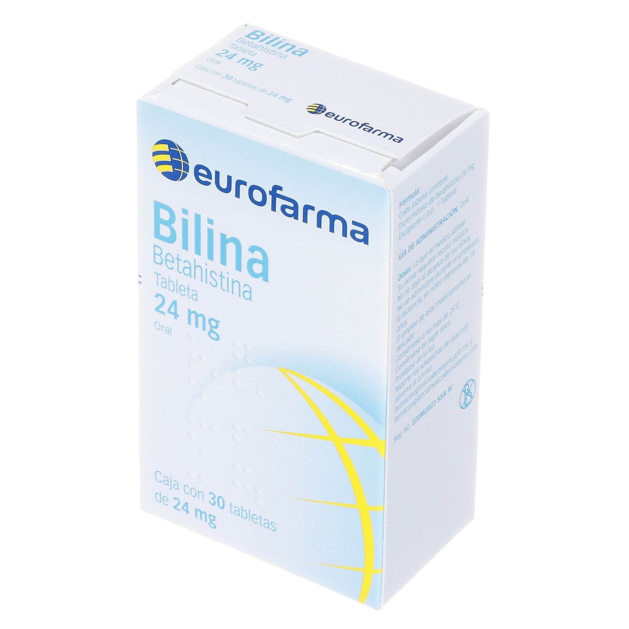 Bilina (Betahistina) Tabletas 24Mg Con 30 — WeCare Pharma