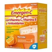 Emergen-C Sobre 9.6G Con 10 Naranja (Vit Con Vit B/Antioxidantes) - WeCare Pharma