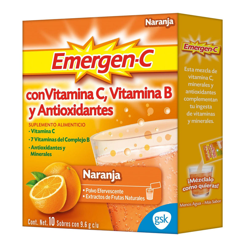 Emergen-C Sobre 9.6G Con 10 Naranja (Vit Con Vit B/Antioxidantes) - WeCare Pharma