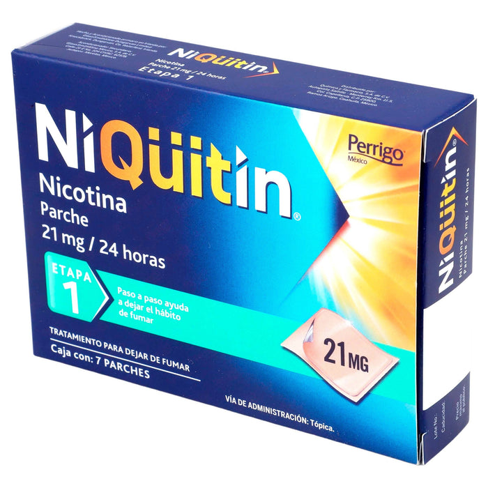 Niquitin Etapa 1 Parche 21Mg/24Hrs Con 7 (Nicotina) - WeCare Pharma