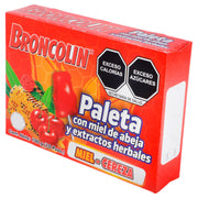 Broncolin Paleta 10G Con 10 Miel-Cereza (Miel Y Extractos Herbales) - WeCare Pharma
