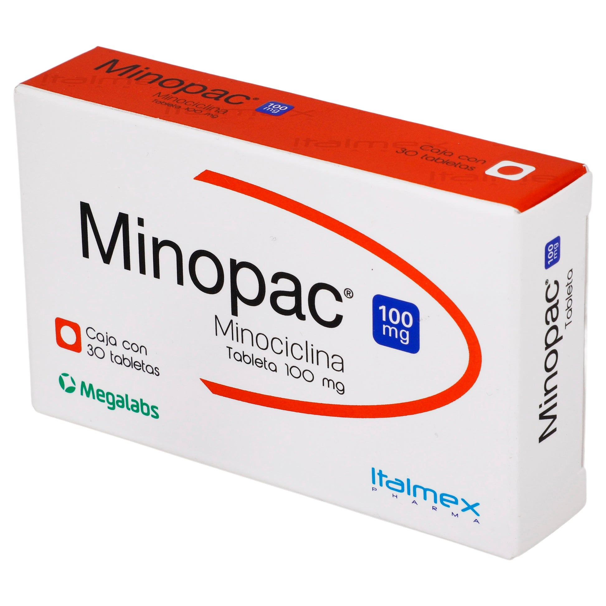 Minopac 100Mg Con 30 Capsulas (Minociclina) 3 - 7501390913107