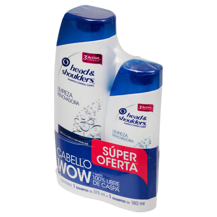 Shampoo Head & Shoulders Limpieza Renovadora 375Ml Con Shampoo 180Ml - WeCare Pharma