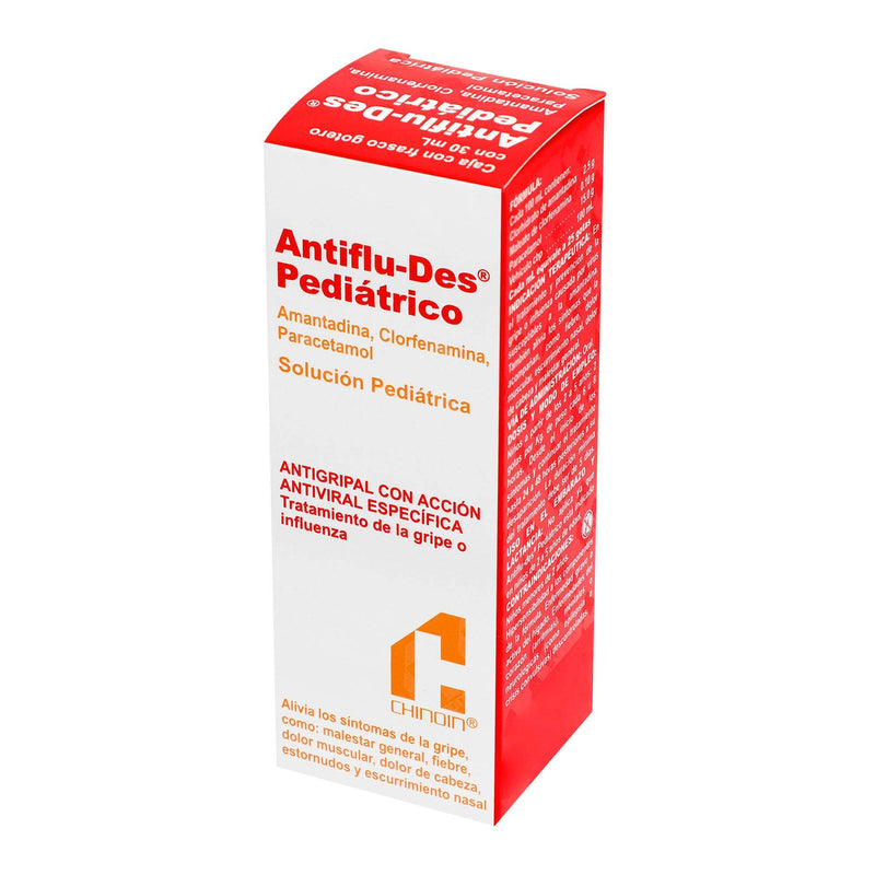 Antiflu-Des Ped Solución 2.5G/100Mg/15G/100Ml 30Ml (Amantadina/Clorfenamina/Paracetamol) - WeCare Pharma