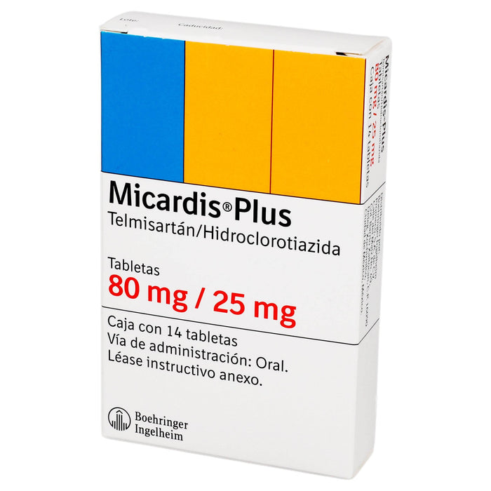 Micardis Plus 80Mg/25Mg Con 14 Tabletas (Telmisartan/Hidroclorotiazida) - WeCare Pharma