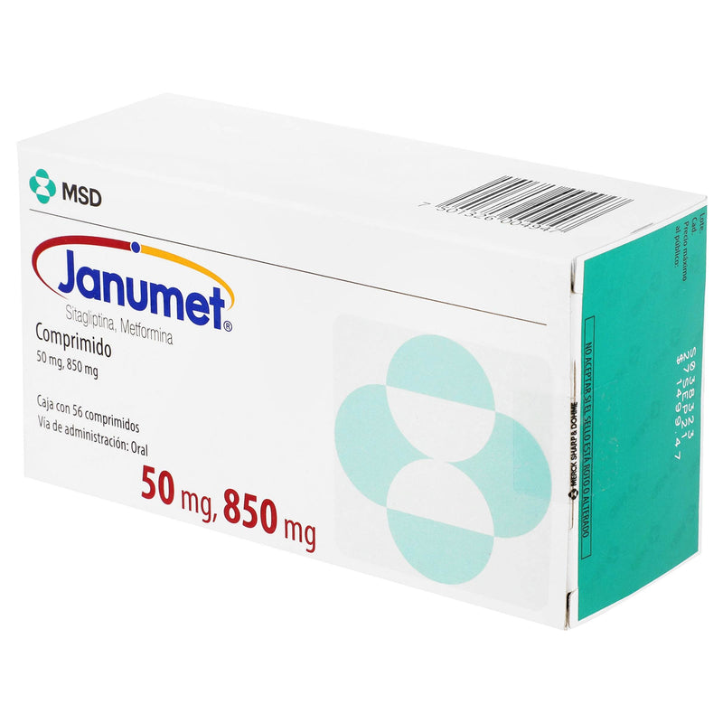 Janumet 50Mg/850Mg Con 56 Tabletas (Sitagliptina/Metformina) - WeCare Pharma