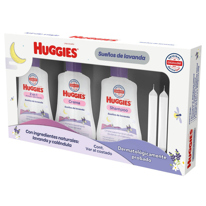 Kit Huggies Lavanda Viaje Con 5Pz - WeCare Pharma