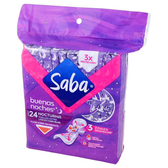 Toallas Saba Buenas Noches Con Alas Con 24 - WeCare Pharma