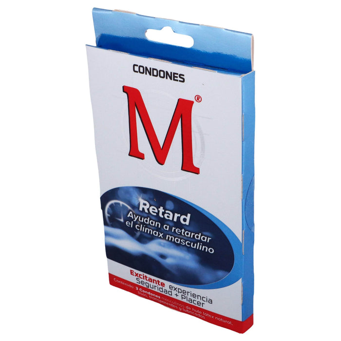 Condón M-Force Retard Con 3 - WeCare Pharma