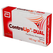 Controlip Dual 145Mg/20Mg Con 30 Capsulas (Fenofibrato/Simvastatina) - WeCare Pharma