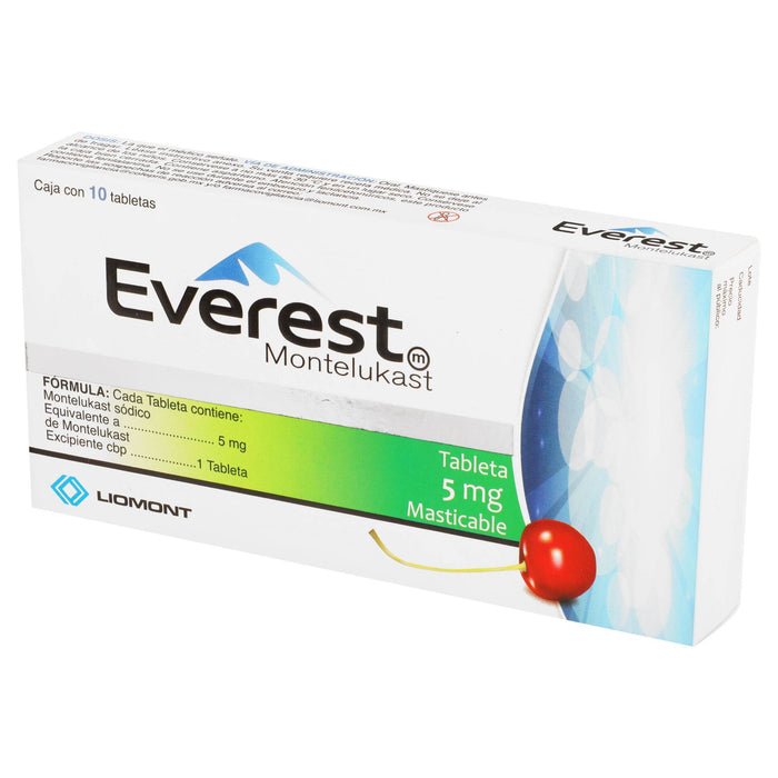Everest 5Mg Con 10 Tabletas (Montelukast) - WeCare Pharma