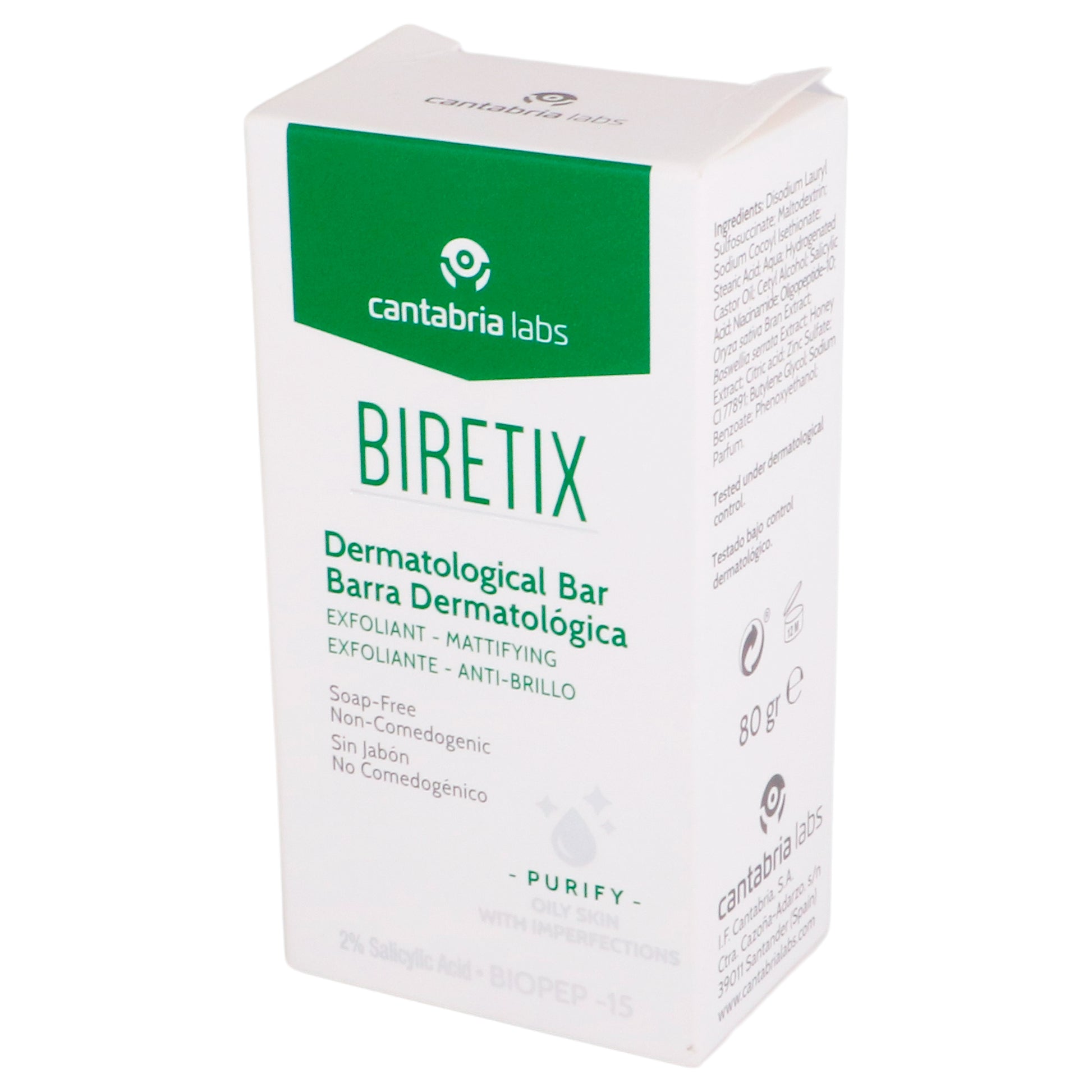 Cantabria Biretix Barra Dermatologica 80G 4 - 8436574360455