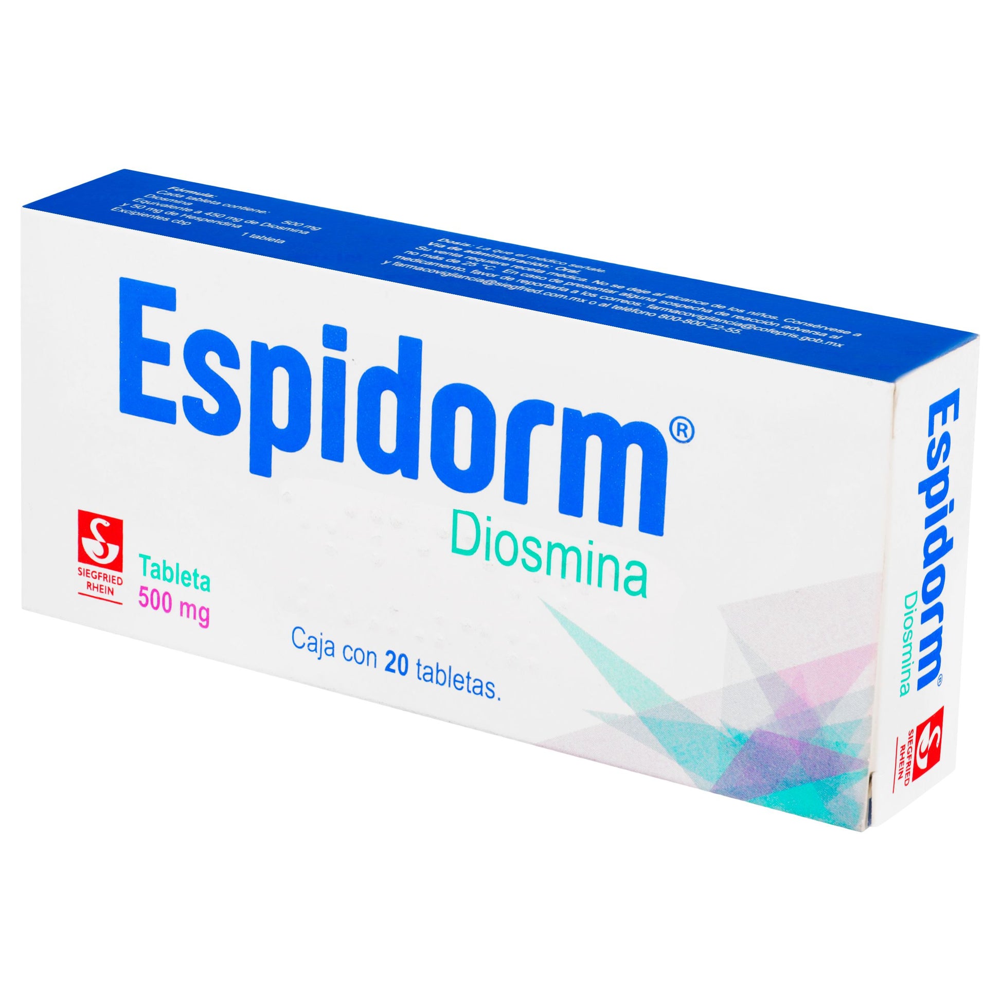 Espidorm 500Mg Con 20 Tabletas (Diosmina) 3 - 7501300421159