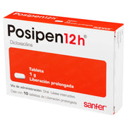 Posipen 12H 1G Con 10 Tabletas (Dicloxacilina) - WeCare Pharma