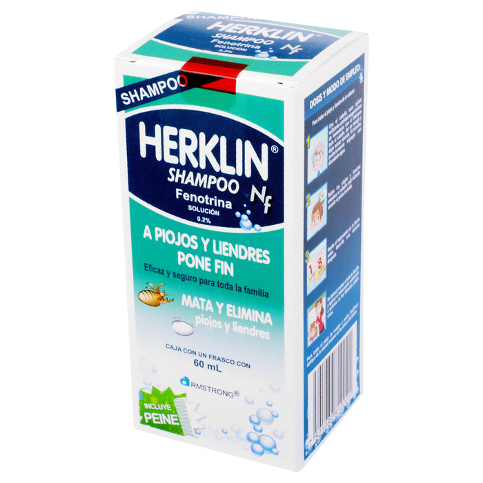 Herklin Shampoo Frasco 60Ml (Fenotrina) 3 - 7501089810021