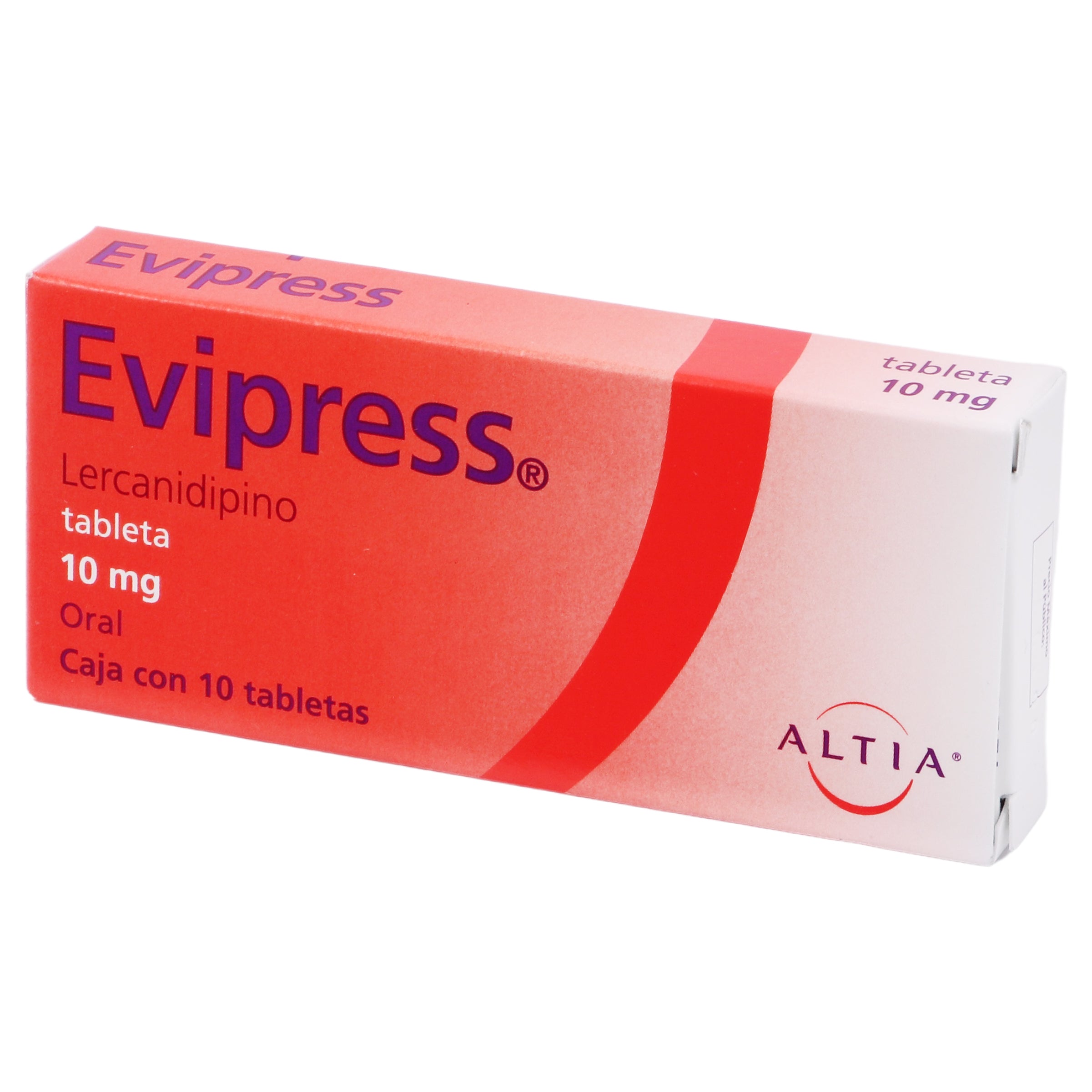 Evipress 10Mg Con 10 Tabletas (Lercanidipino) 5 - 7501314705511