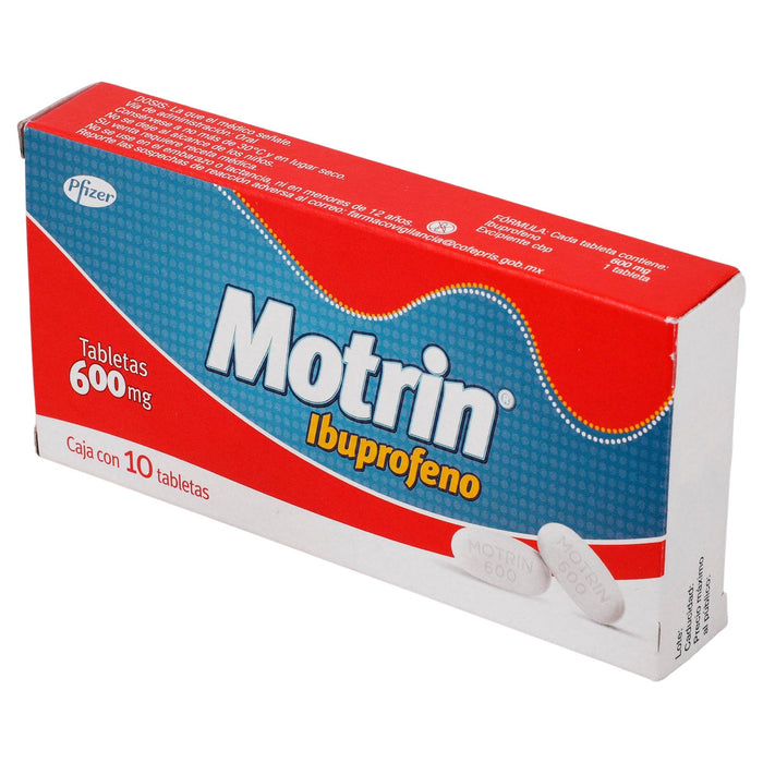 Motrin 600Mg Con 10 Tabletas (Ibuprofeno) - WeCare Pharma