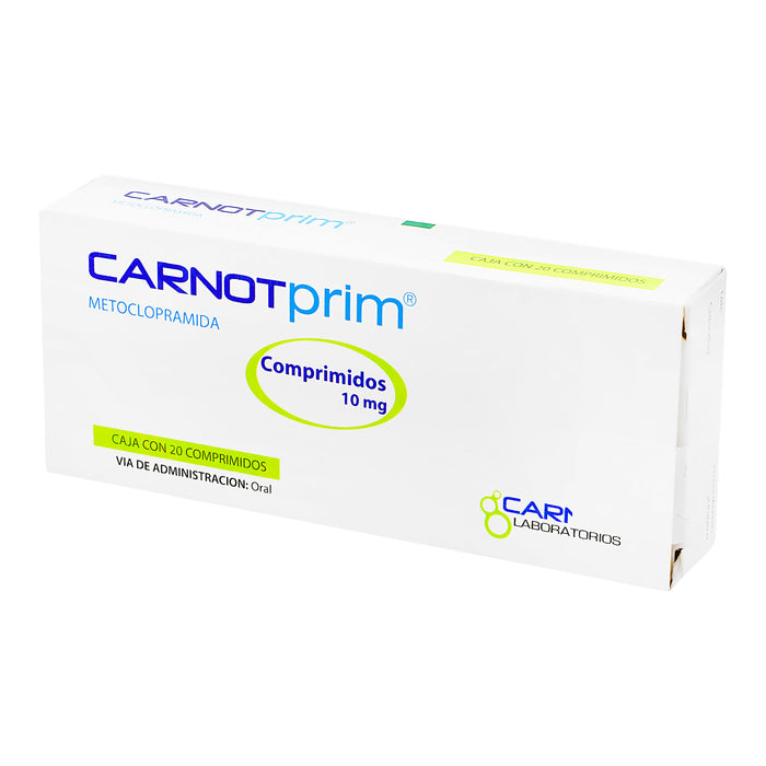 Carnotprim 10Mg Con 20 Comprimidos (Metoclopramida) 3 - 7501124100704