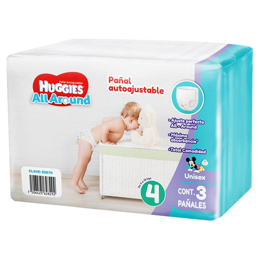 Pañal Huggies All-Around Etapa 4 Con 3 - WeCare Pharma