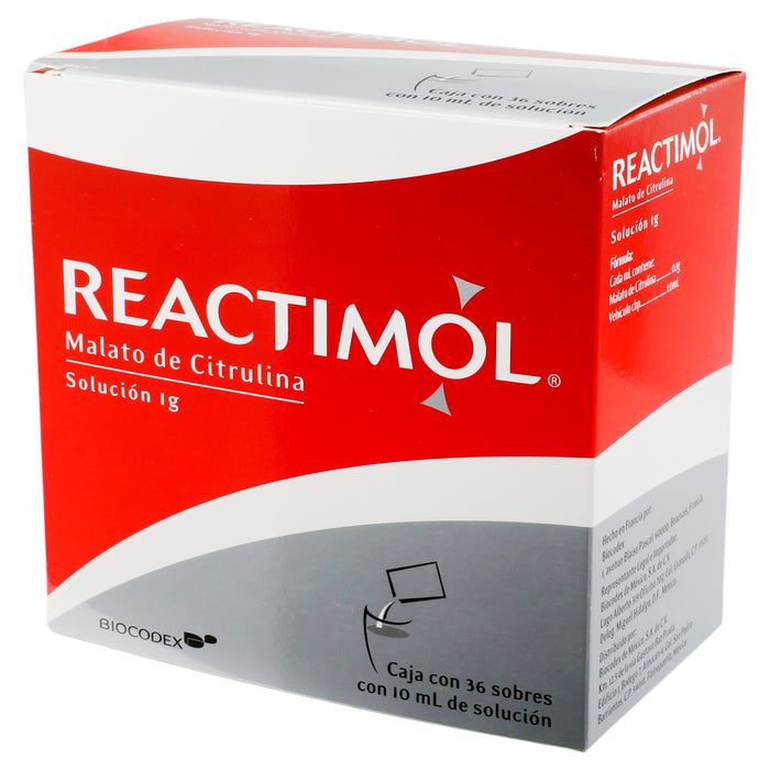 Reactimol Solución 1G Sobres 10Ml Con 36 (Malato De Citrulina) 4 - 7502267780075