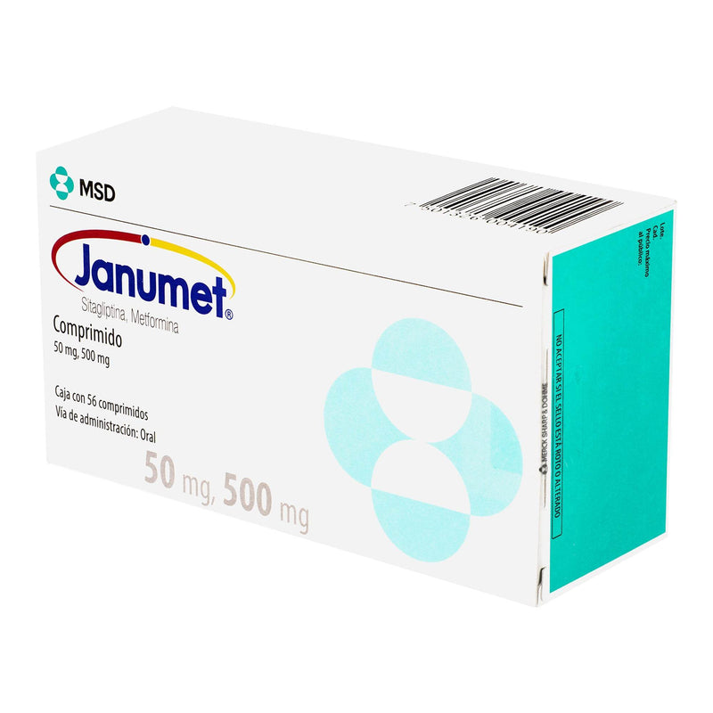 Janumet 50Mg/500Mg Con 56 Tabletas (Sitagliptina/Metformina) - WeCare Pharma