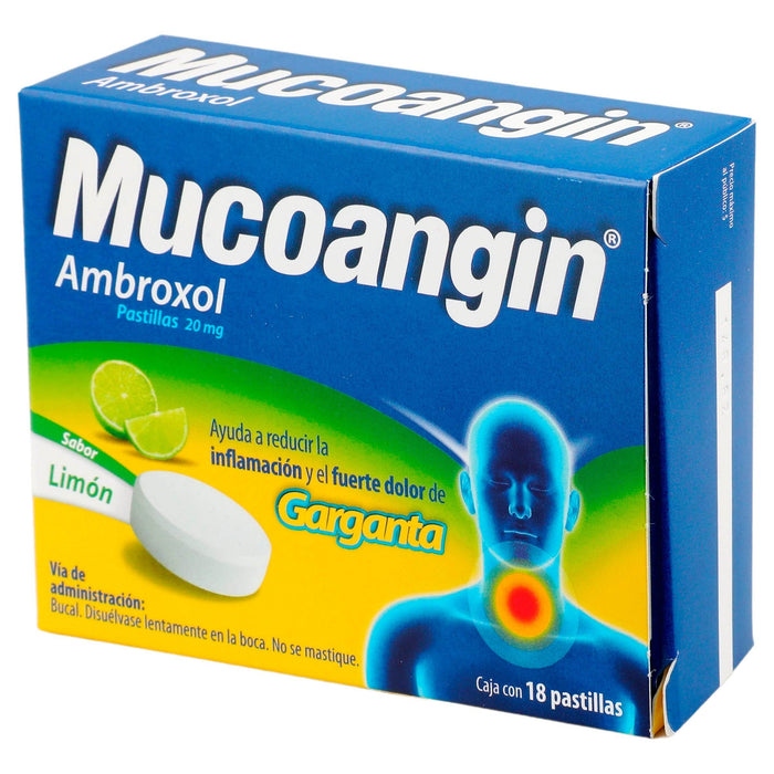 Mucoangin Pastilla 20Mg Con 18 Limon (Ambroxol) - WeCare Pharma